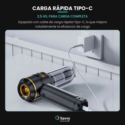 Aspiradora Inalámbrica Potente de SAVVY 4 en 1 · 9 Accesorios